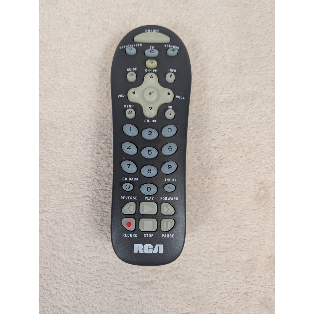 RCA Universal‎ Remote Control RCR312WR Gray 3-Device TV SAT CBL DTC VCR DVD